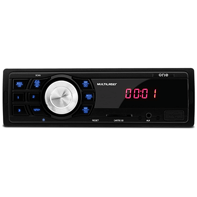 MP3 Player Automotivo Multilaser One 1 Din USB SD Rádio FM AUX P3213