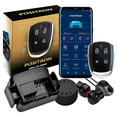Alarme Automotivo Pósitron PX360BT Bluetooth Universal Bloqueio e Desbloqueio Via Celular