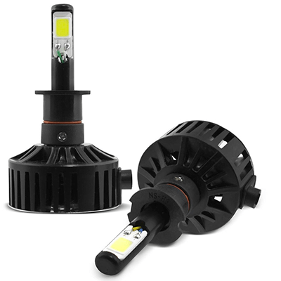 Kit Lâmpada Super LED H3 6000K 12V e 24V 24W Efeito Xênon Carro Moto Caminhão