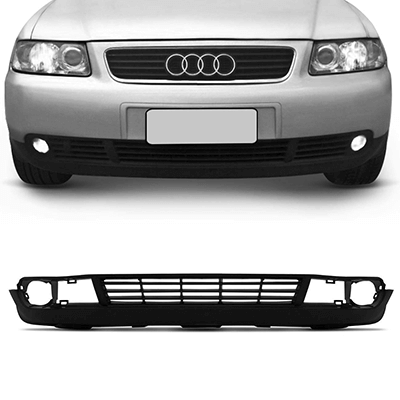 Saia Spoiler Para-Choque Dianteiro Audi A3 2001 até 2006 com Furo para Milha