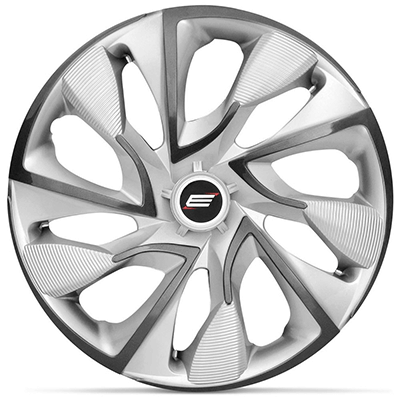 Calota Aro 14 Tuning DS4 Universal Silver Cup Prata e Grafite