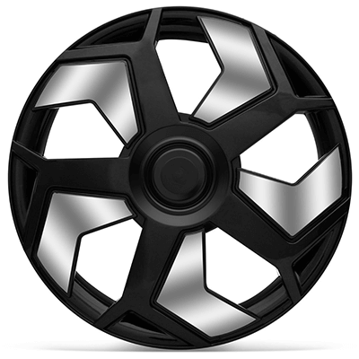 Calota Aro 14 Lamborghini Encaixe Preto Cromado Universal
